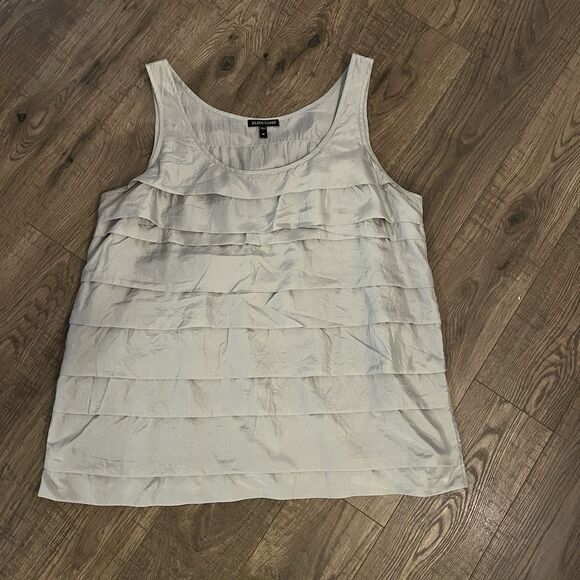 Eileen Fisher Women’s Top Medium 100% Silk Layered - Picture 1 of 6
